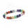 Venta por mayor colorido Chakra elástico perlas Pulseras con Charms pulsera de Buddha León